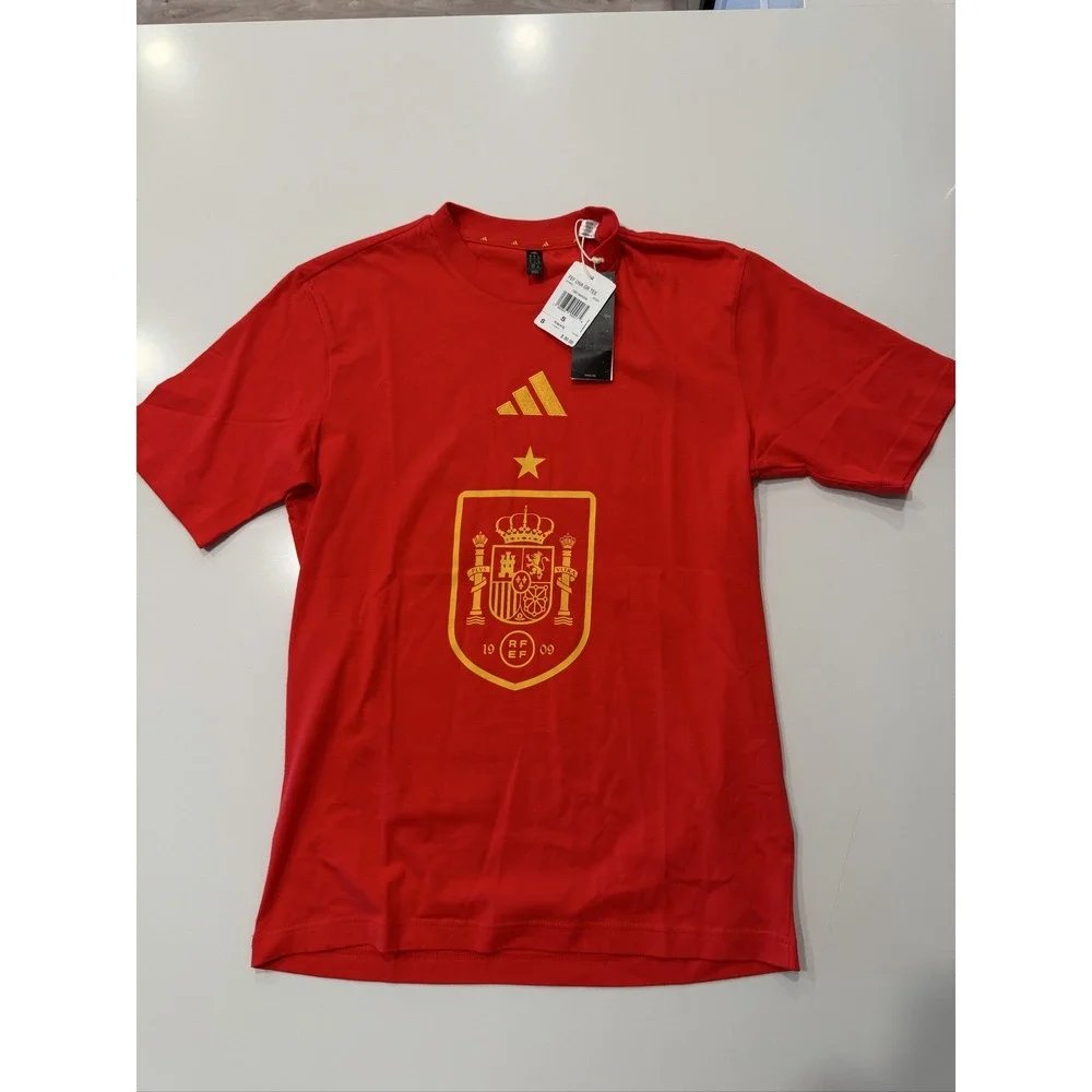 Adidas FEF DNA GR TEE JZ2263 Soccer T-Shirt Spain National Team Mens Small NWT